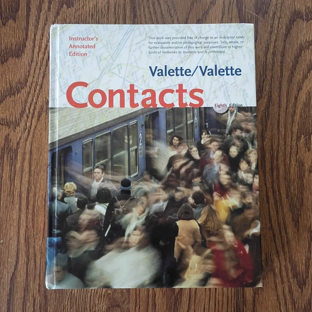 Contacts by Valette Jean-Paul Instructors Annotated Edition 2009 Hardcover